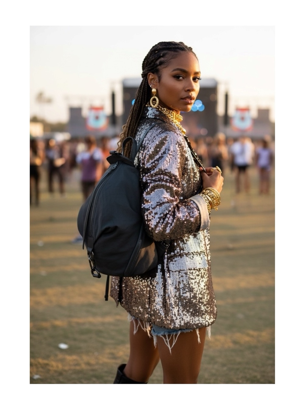 Rebecca Minkoff ♕ Julian Nylon Backpack Bag ♕ Washed Black ♕ Clasps Zips ♕
